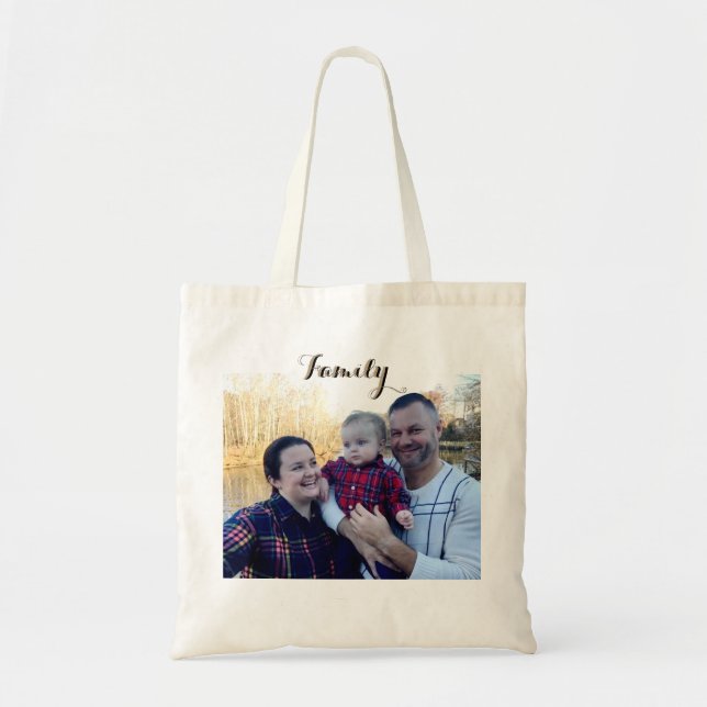Family picture Personalized Tote Bag (Front)