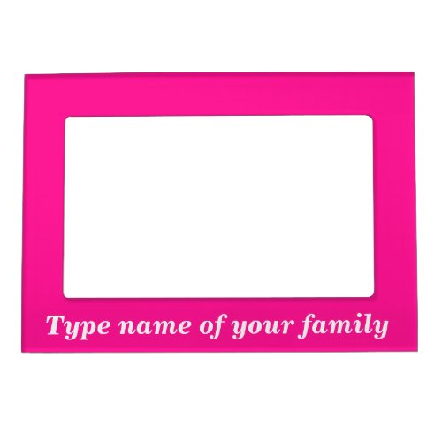 Family Pink Magnetic Frame