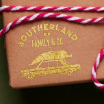 Family Pink Retro Vintage Car Christmas Tree  Rubber Stamp<br><div class="desc">Reviving the Joy of Christmas Past! Transport back in time with this fun family tradition personalized pink vintage car Christmas tree drubber stamp. Design features a retro vintage car caring a Christmas tree. Add an extra sprinkle of nostalgia to your holiday envelopes this holiday season. Dive into the magic of...</div>
