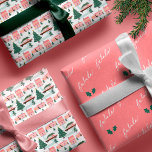 Family Pink Vintage Car Christmas Tree Town Fa La Wrapping Paper Sheets<br><div class="desc">Reviving the Joy of Christmas Past! Transport back in time with this fun family tradition personalized pink vintage car Christmas tree and town wrapping paper. Design features a retro vintage car caring a Christmas tree along with cute pink houses and pink snow covered trees. Add an extra sprinkle of nostalgia...</div>