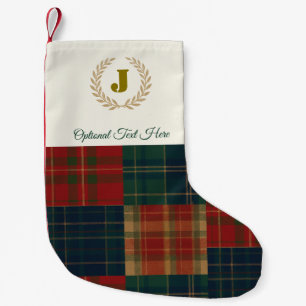 Family Plaid Christmas Stocking Personalized