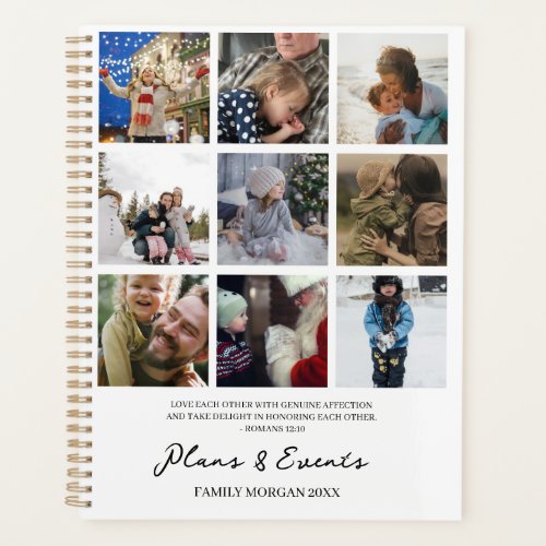 Family Plans and Events Photos and Scripture   Planner