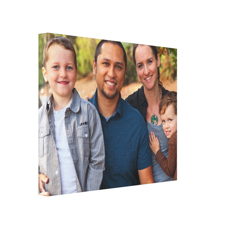 Family Portrait 8x10 Landscape Orientation Photo Canvas Print | Zazzle