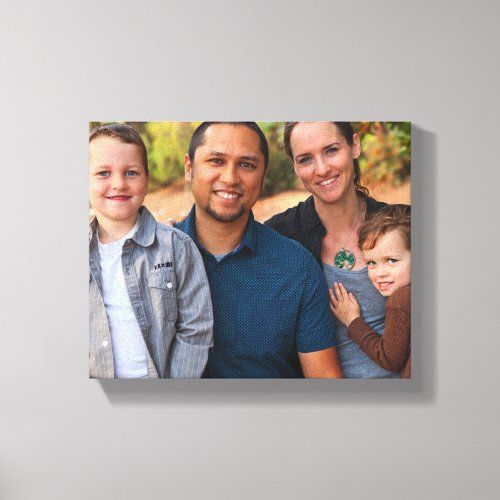 Family Portrait 8x10 Landscape Orientation Photo Canvas Print