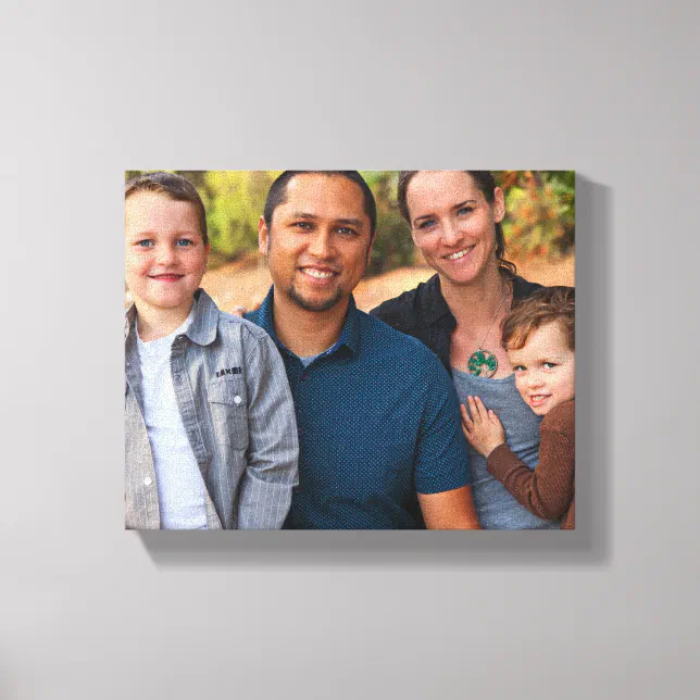 Family Portrait 8x10 Landscape Orientation Photo Canvas Print | Zazzle