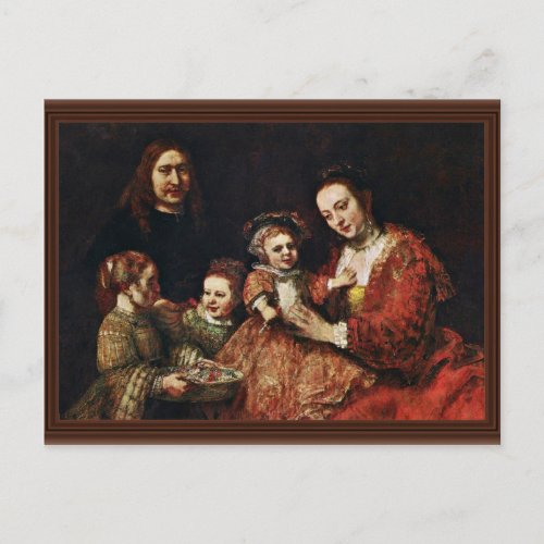 Family Portrait By Rembrandt Harmenszoon Van Postcard