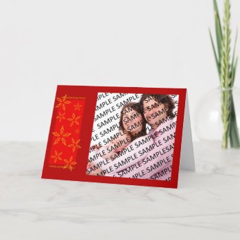 Family Portrait Christmas Greeting Card Template by giftsbygenius at Zazzle