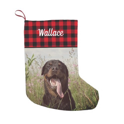 Family Portrait Custom Print Pet Photo Small Christmas Stocking