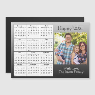Family Portrait Mini 2021 Calendar Magnetic Invitation