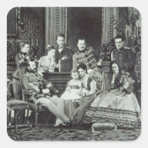 Family Portrait of Emperor Alexander II Square Sticker