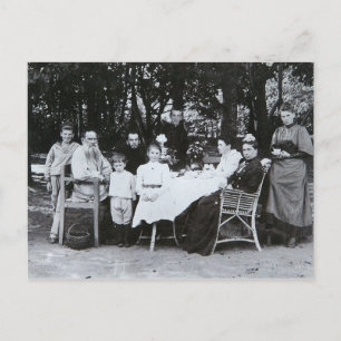Family portrait of the author Leo N. Tolstoy Postcard