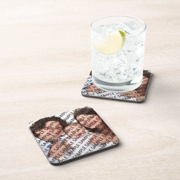 Family Portrait Photograph Gift Template Coaster by giftsbygenius at Zazzle