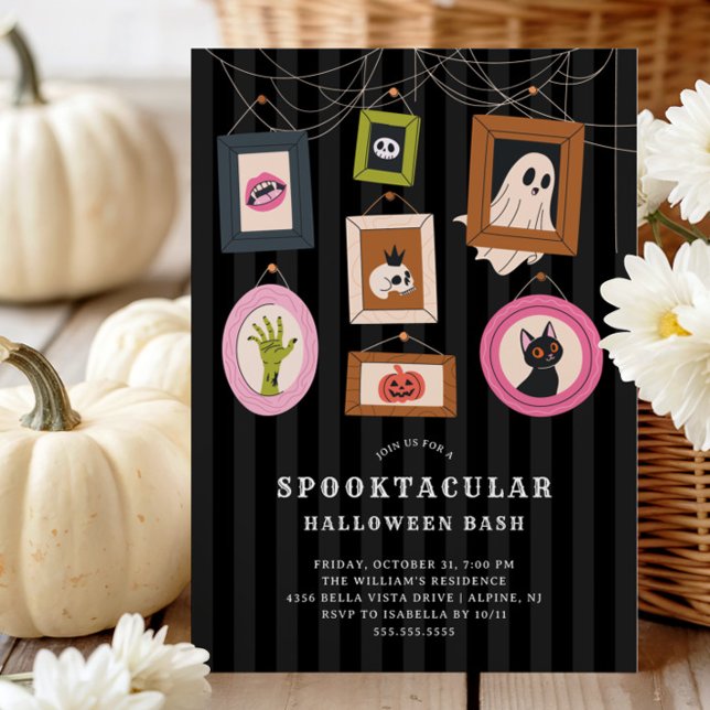 Family Portraits Halloween Party Invitation (Creator Uploaded)