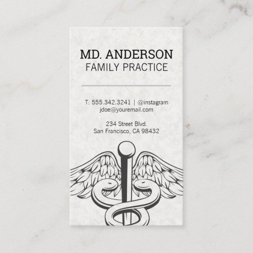 Family Practice  Medical Symbol Business Card
