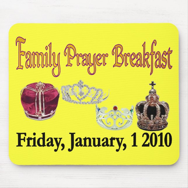Family Prayer Breakfast Mousepad (Front)