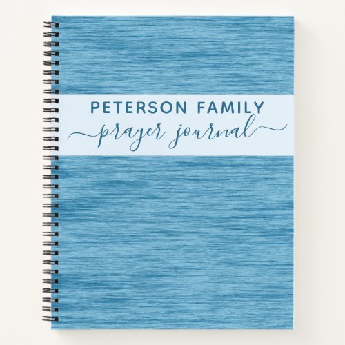 Family Prayer Journal personalized notebook