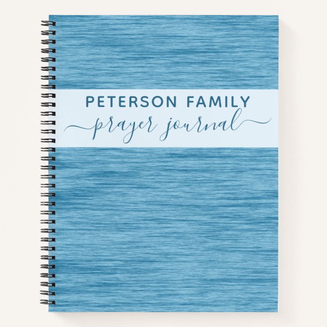 Family Prayer Journal personalized notebook (Front)