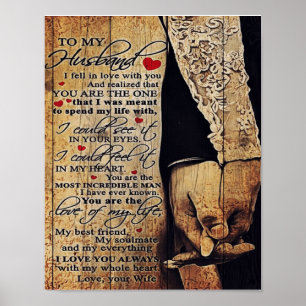 Family Present Love Quotes To My Husband Poster