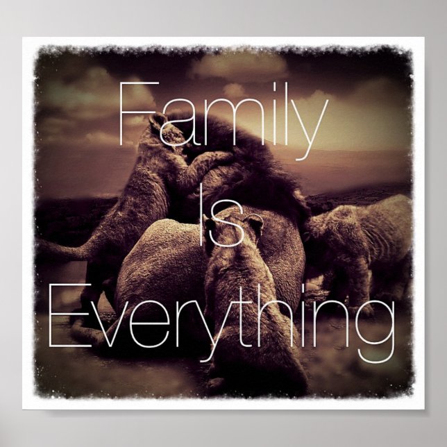 Family pretty inspirational quote poster (Front)
