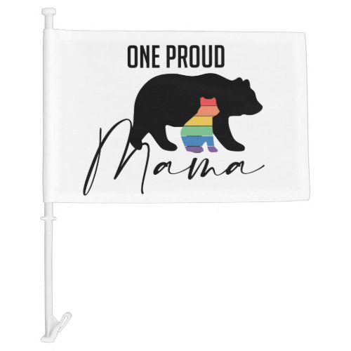 Family Pride Bears Car Flag