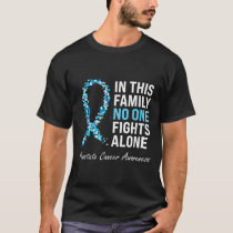 Family Prostate Cancer Awareness Light Blue Ribbon T-Shirt