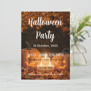 Family Pumpkin Carving Party Invitation Halloween