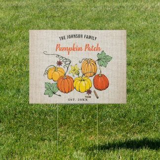 Family Pumpkin Patch Sign