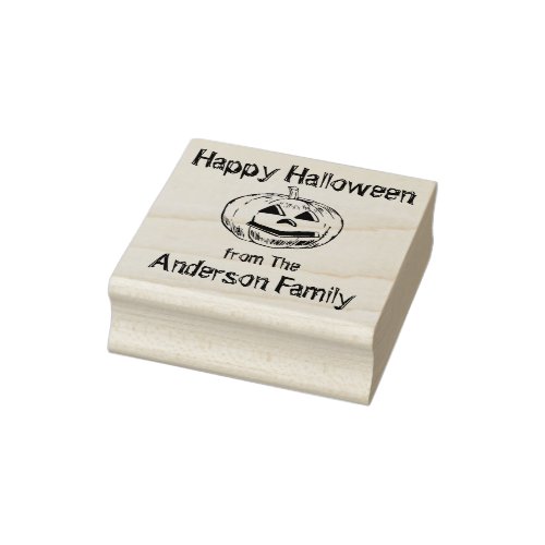 Family Pumpkin Rubber Stamp