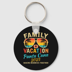 Family Punta Cana Vacation 2025 Summer Vacation Ma Keychain