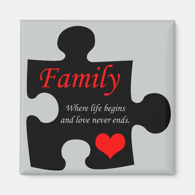 Family Puzzle Magnet (Front)