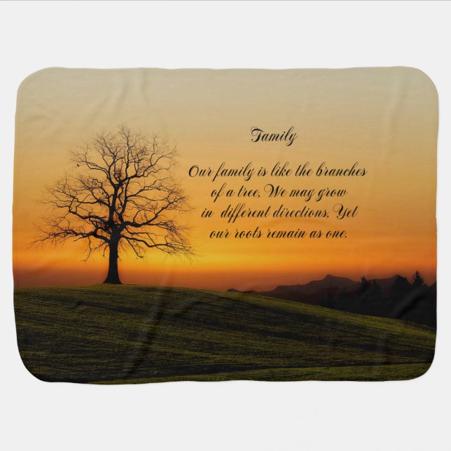 FAMILY QUOTE BABY BLANKET (Horizontal)