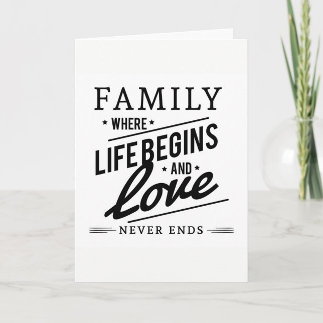 Family Quote. Card (Front)
