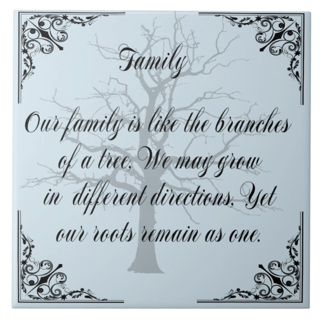 FAMILY QUOTE CERAMIC TILE (Front)