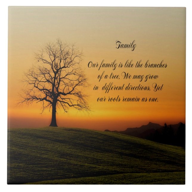 FAMILY QUOTE CERAMIC TILE (Front)
