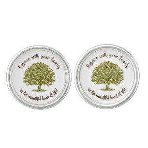 Family quote father day gift, family tree dad gift cufflinks