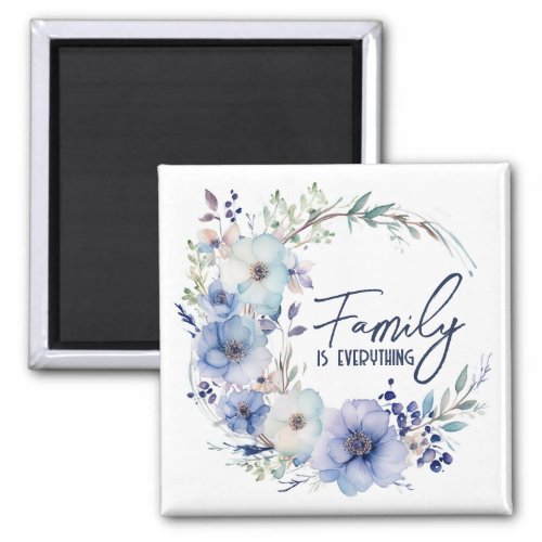 Family Quote In Wreath Magnet