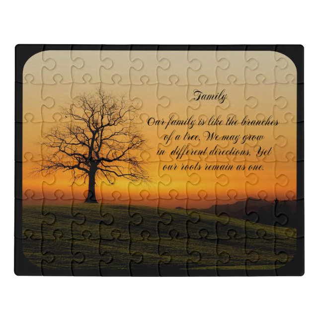 FAMILY QUOTE JIGSAW PUZZLE (Puzzle Horizontal)