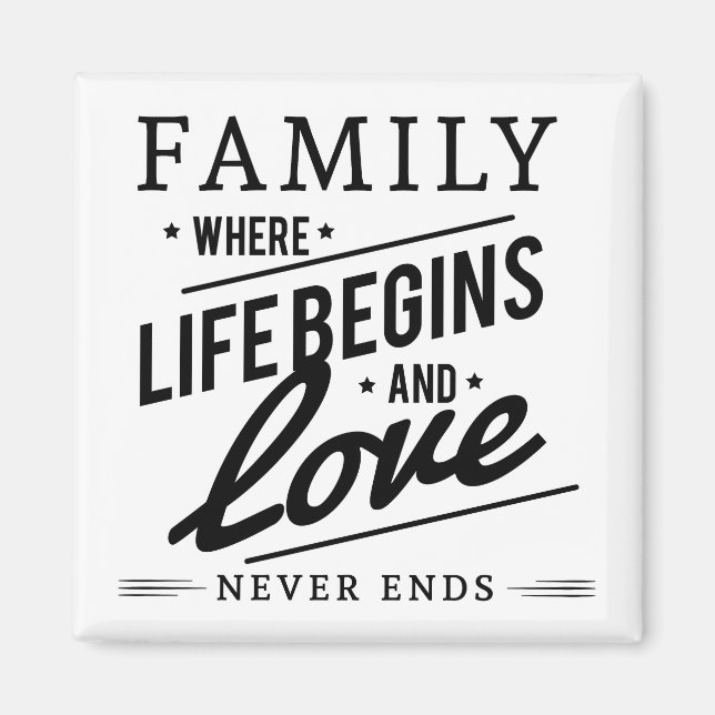 Family quote  magnet (Front)