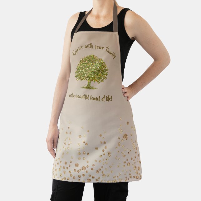 Family quote Mather day gift, family tree mom gift Apron (Insitu)
