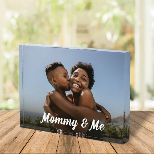 Family Quote Mommy and Me Typography Photo Block