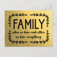 Family Quote on Gold Leaf
