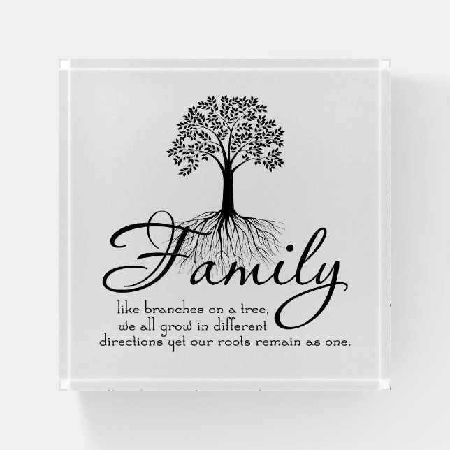 Family Quote Paperweight (Front)