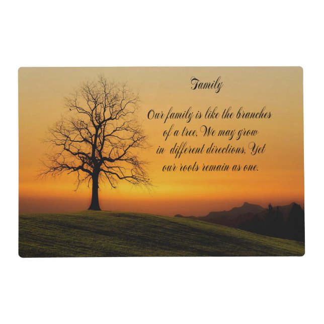 FAMILY QUOTE  PLACEMAT (Front)