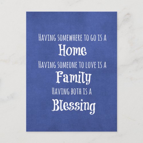 Family Quote Postcard