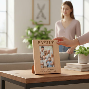 Family Quote Simple Modern Typography Engraved Frames