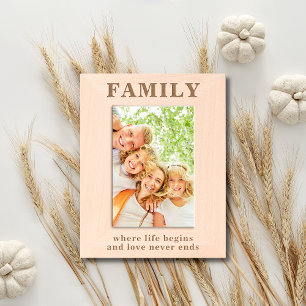 Family Quote Simple Modern Typography Engraved Frames