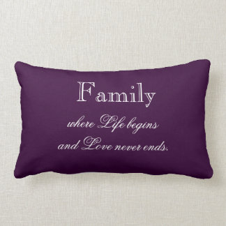 Family Quote Throw Pillow