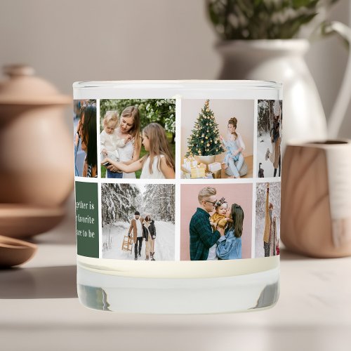 Family Quote Together Favorite Place Photo Collage Scented Candle