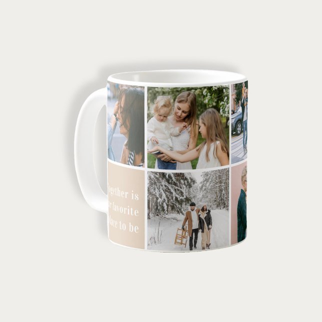 Family Quote Together Our Favorite Photo Collage Coffee Mug (Creator Uploaded)