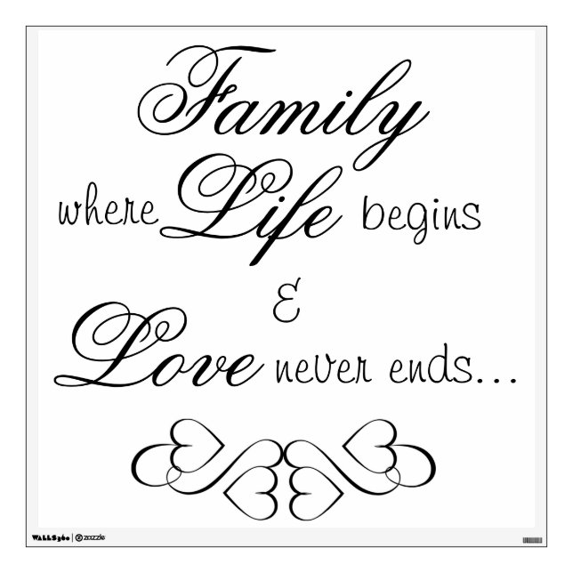 Family Quote Wall Decal (Front)